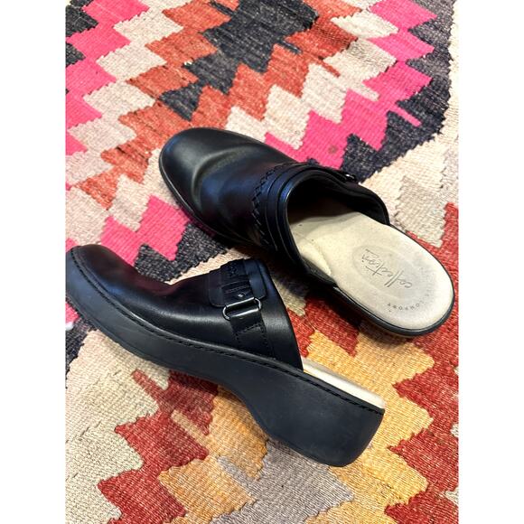 Collection by clarks Leather Black Mules/Clogs Size 9.5 - Picture 4 of 4